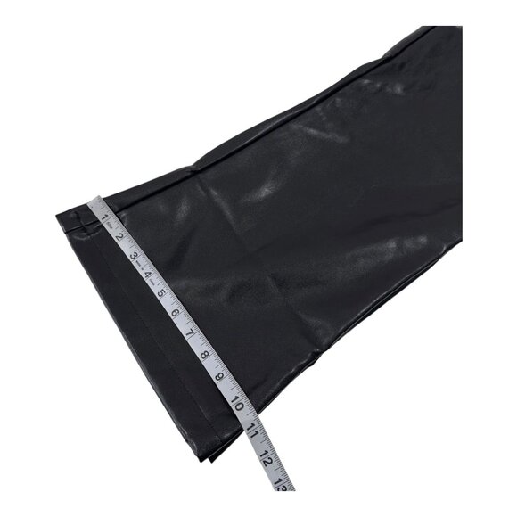 ASOS Design Black Faux Leather Flared Pants Women’s Size US 12 - Picture 7 of 12